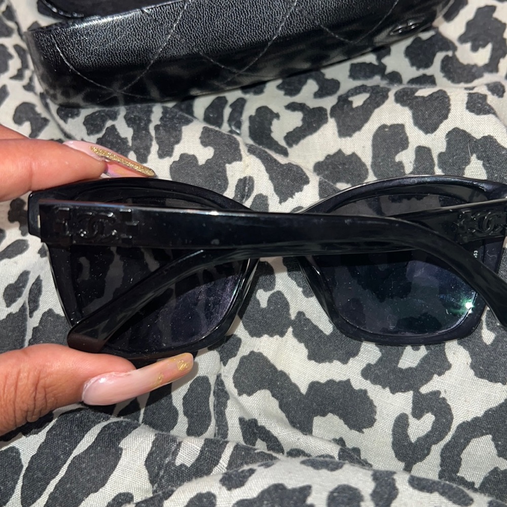 Chanel black vintage glasses